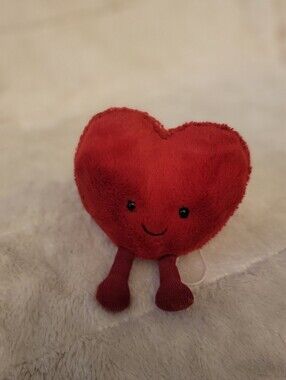 Jellycat Red Heart Plush Small Plush with Smiling Face